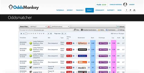 OddsMatcher Tool .